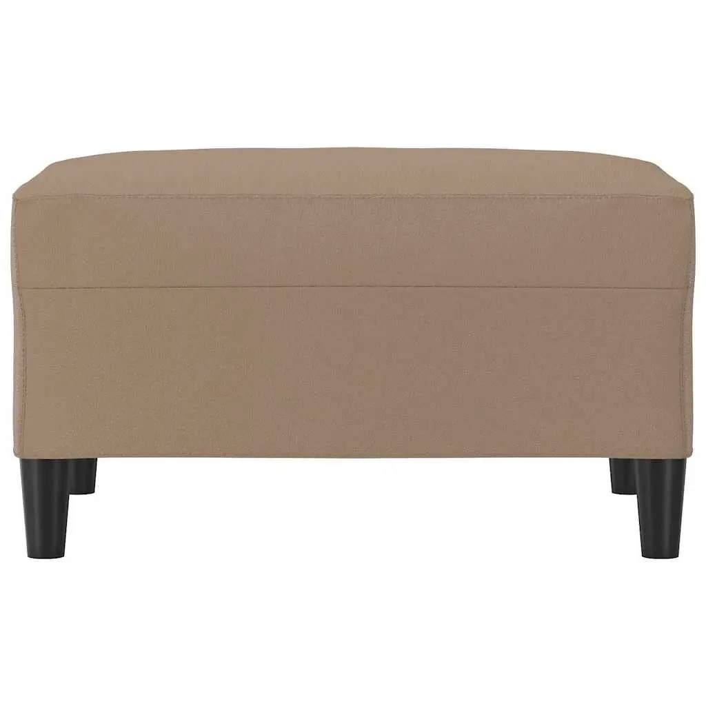 Footstool Brown Faux Leather Ottoman 70 x 55 x 41 cm Plywood