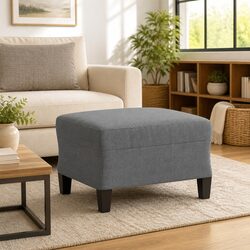 Cozy Dark Grey Footstool 60x50x41 cm for Your Living Room