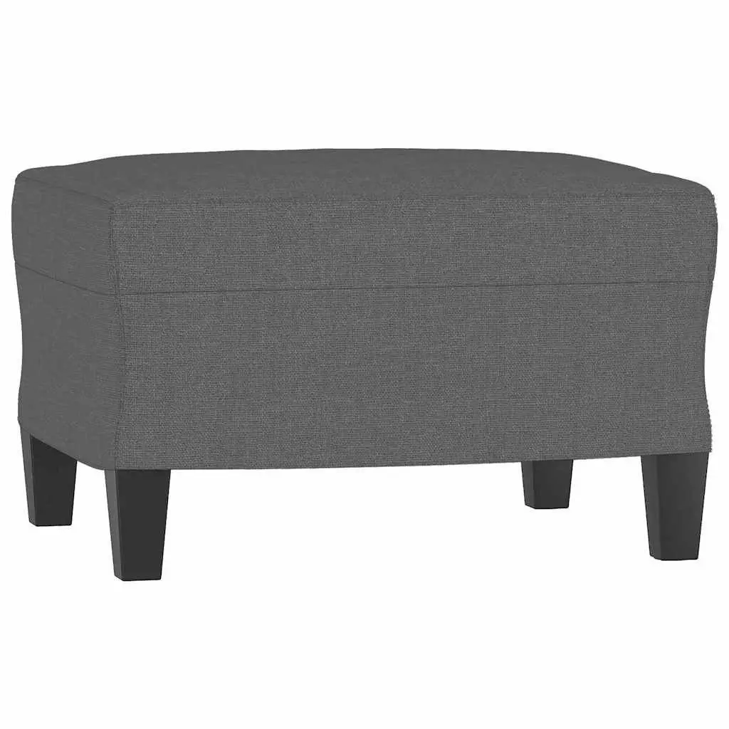 Footstool Dark Grey 60x50x41 cm Fabric Ottoman