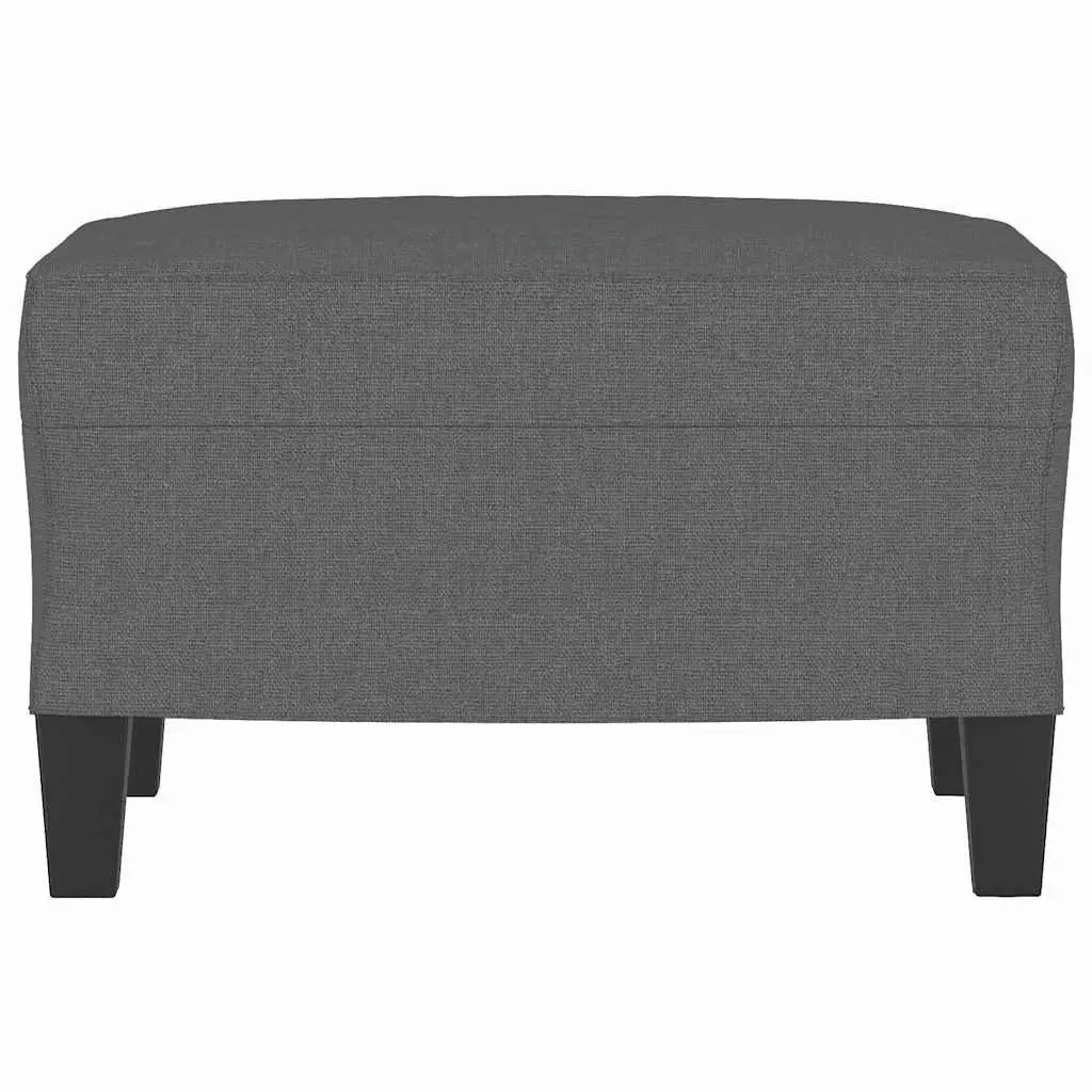 Footstool Dark Grey 60x50x41 cm Fabric Ottoman