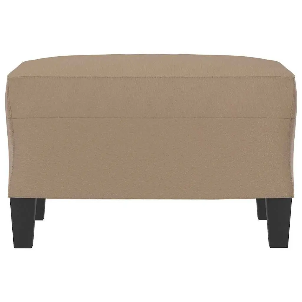 Ottoman Footstool Brown Faux Leather Modern Living Room Furniture Seat