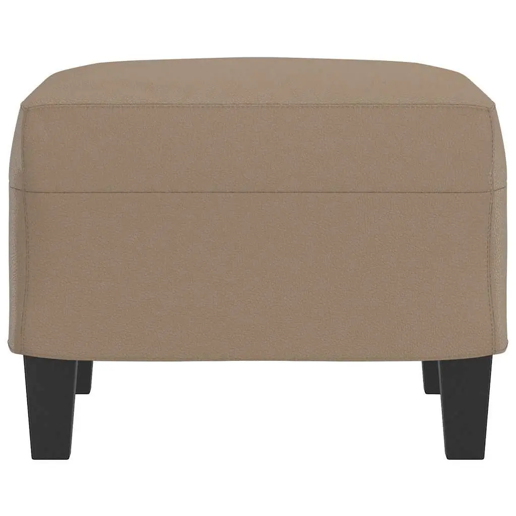Ottoman Footstool Brown Faux Leather Modern Living Room Furniture Seat