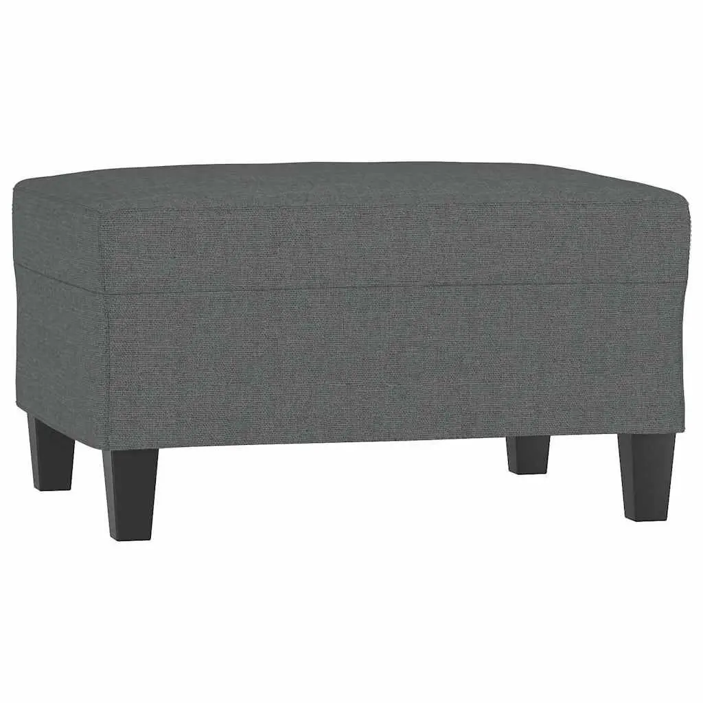 Dark Grey Fabric Ottoman Footrest for Living Rooms 70x55x41cm