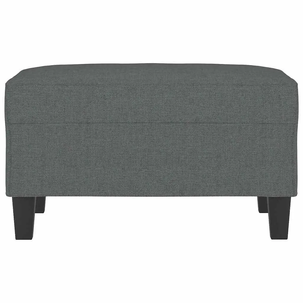 Dark Grey Fabric Ottoman Footrest for Living Rooms 70x55x41cm