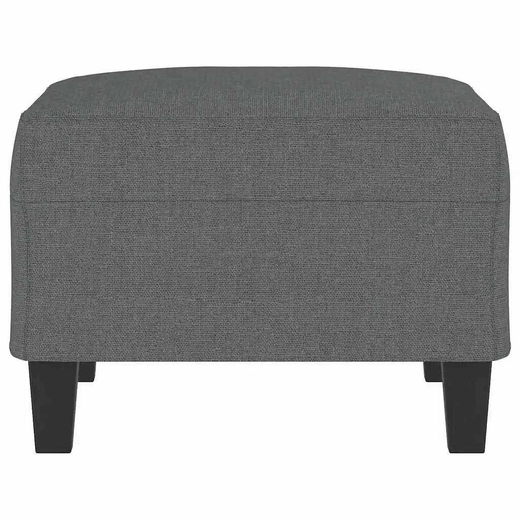 Dark Grey Fabric Ottoman Footrest for Living Rooms 70x55x41cm
