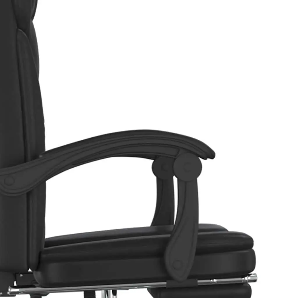 Black Faux Leather Reclining Office Chair