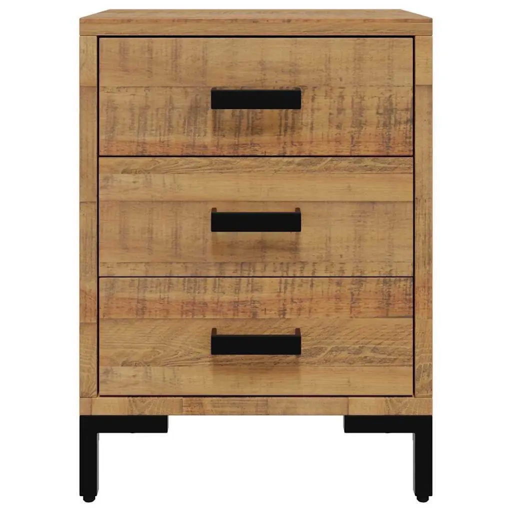 Brown Bedside Cabinet 40x30x55 cm Solid Pinewood