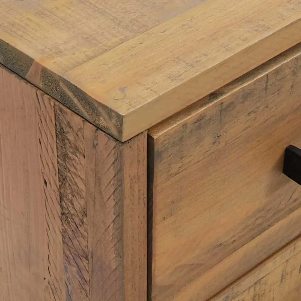 Brown Bedside Cabinet 40x30x55 cm Solid Pinewood