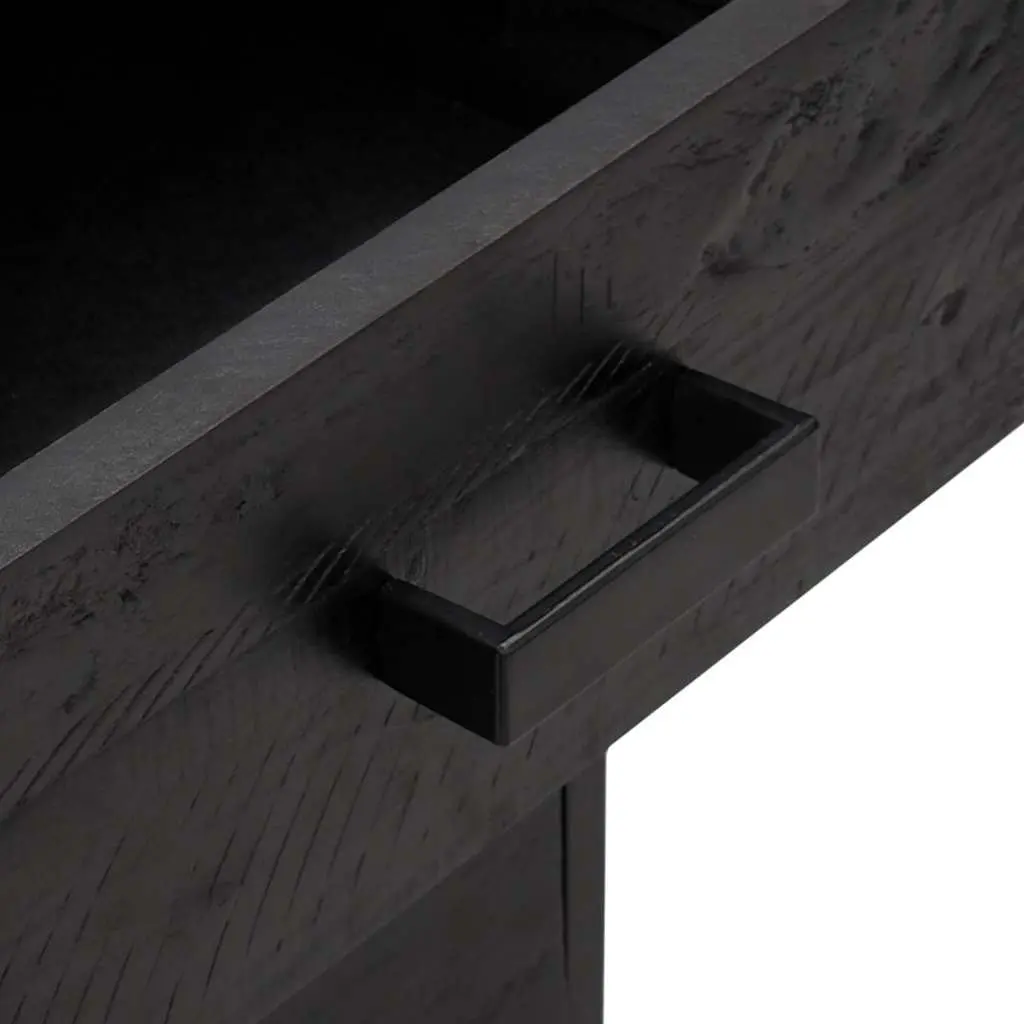 Black Bedside Cabinet with Storage Drawers 40x30x55 cm