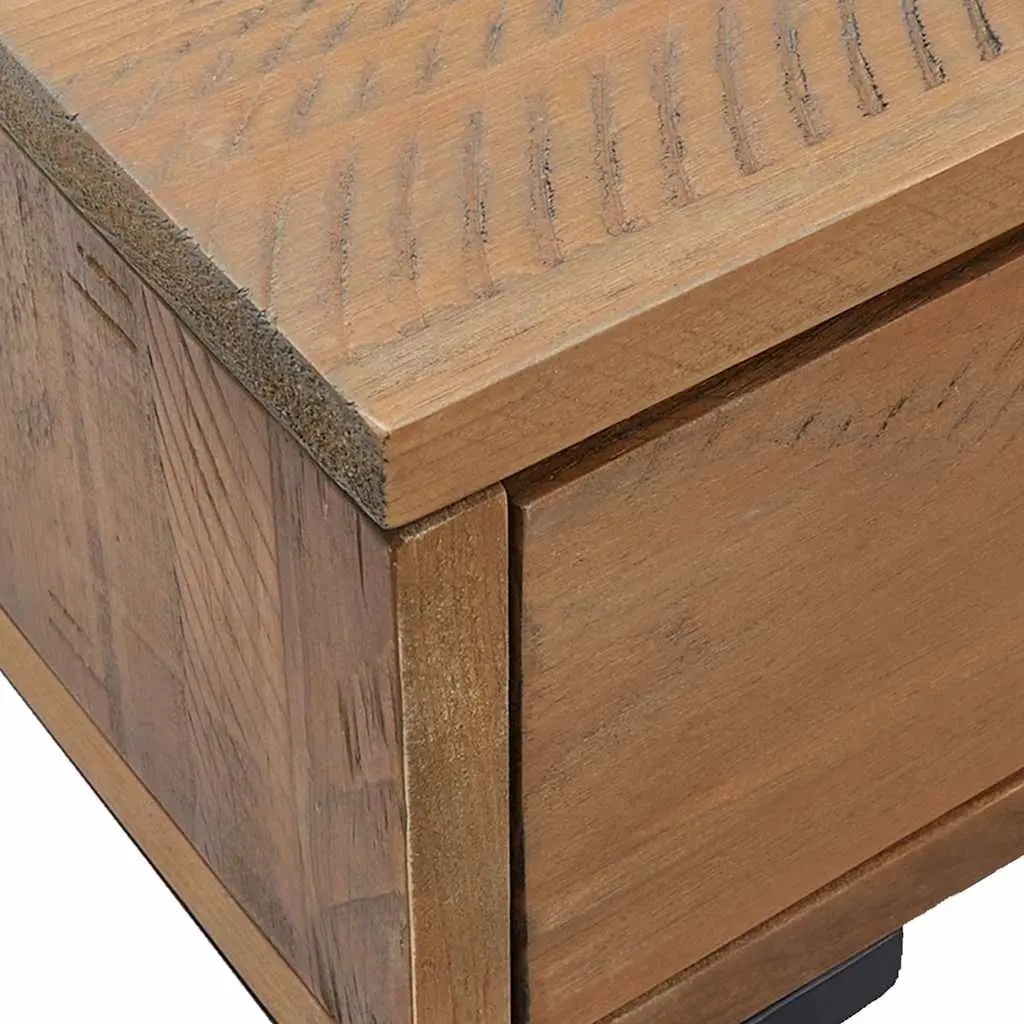 Wooden Coffee Table with Storage for Living Room