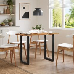 Natural Brown Acacia Wood Dining Table 110x50x76cm