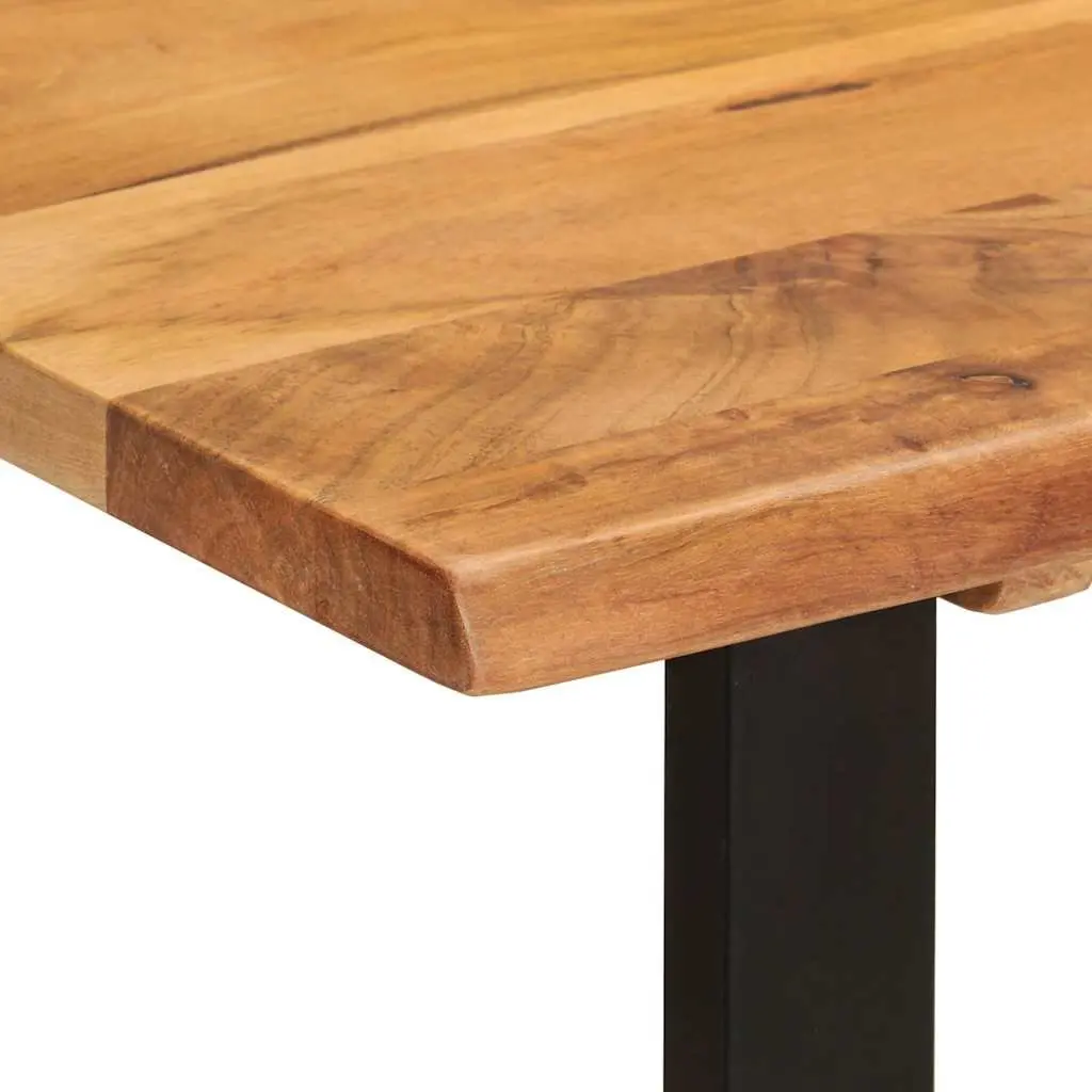 Natural Brown Acacia Wood Dining Table 110x50x76cm