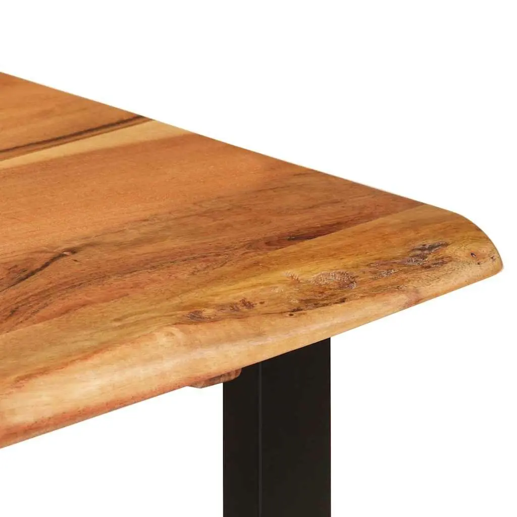 Natural Brown Acacia Wood Dining Table 110x50x76cm