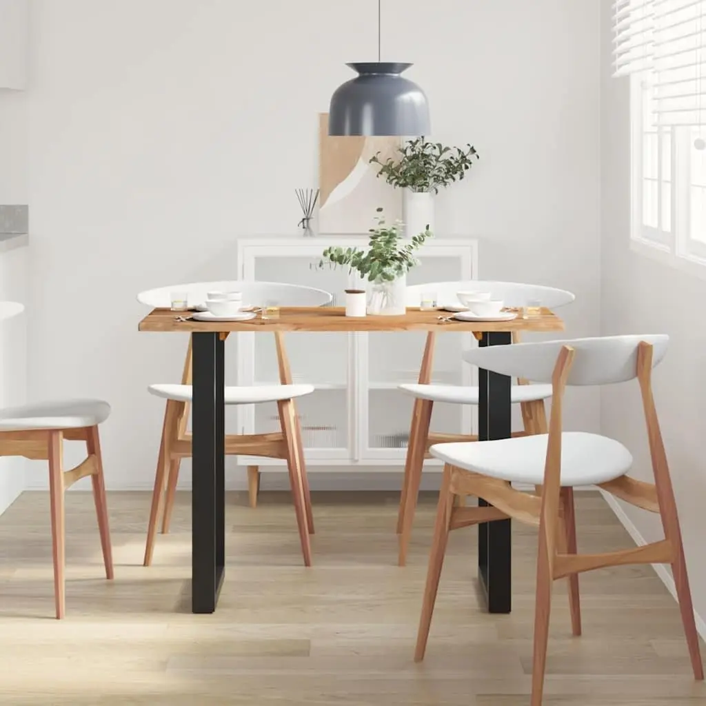 Natural Brown Acacia Wood Dining Table 110x50x76cm