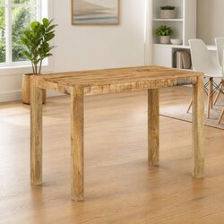 Rustic Brown Solid Wood Dining Table 110x55x76 cm