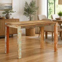 Rustic Dining Table 110x55x76 cm Solid Reclaimed Wood