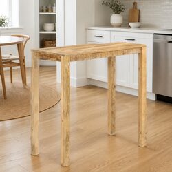 Rustic Wooden Bar Table for Dining and Kitchen Spaces