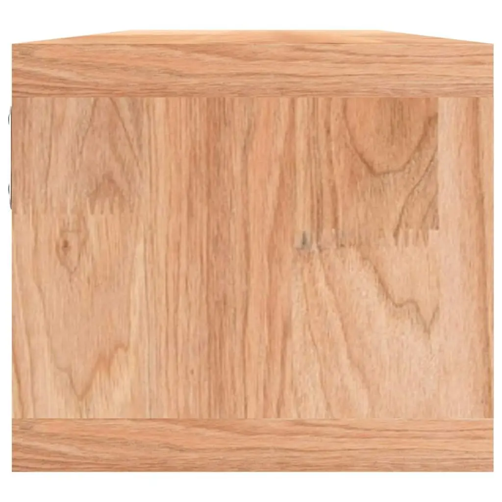 Solid Wood Wall Shelf with 4 Baskets 62x18x16 cm