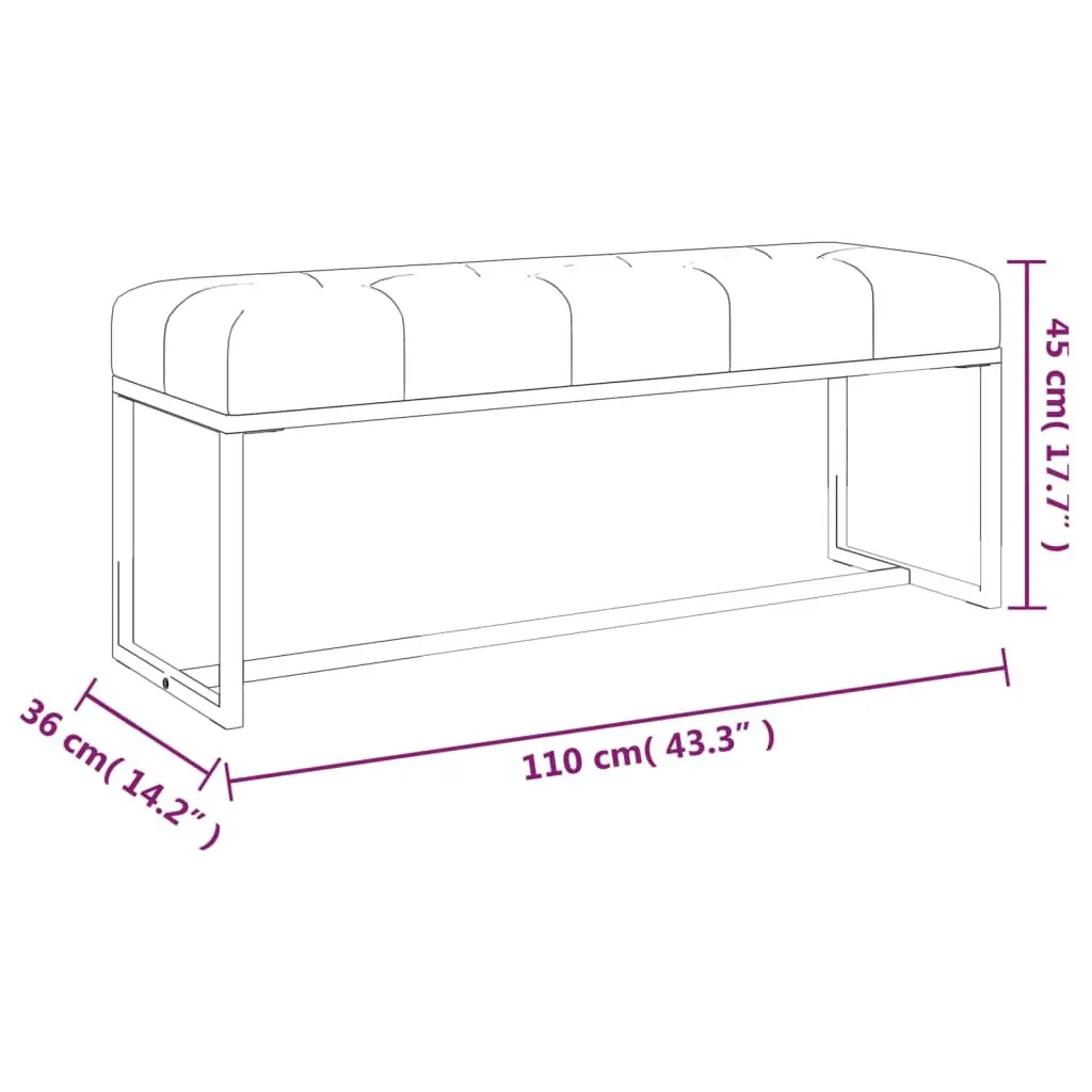 Beige Velvet Storage Bench for Living Room and Entryway