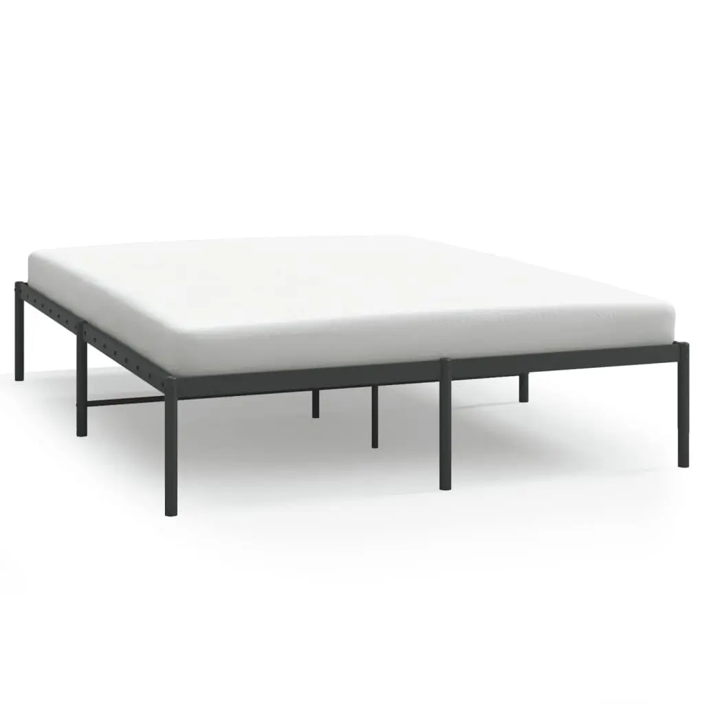 Black Metal Bed Frame 150x200 cm
