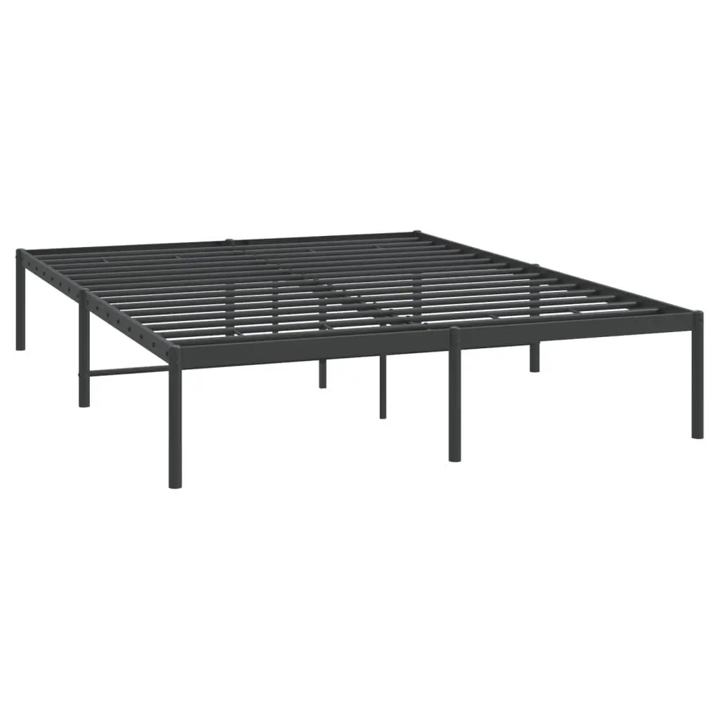 Black Metal Bed Frame 150x200 cm