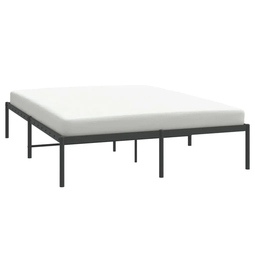 Black Metal Bed Frame 150x200 cm