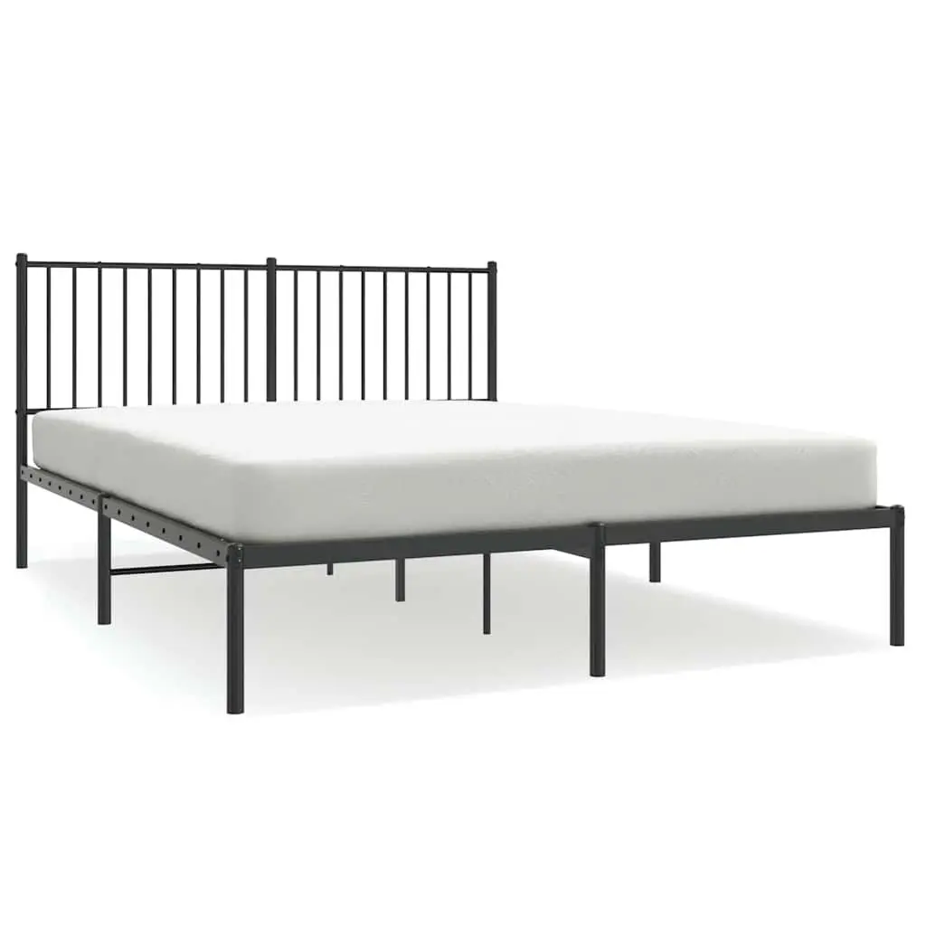 Black Metal Bed Frame Queen Size 150x200cm