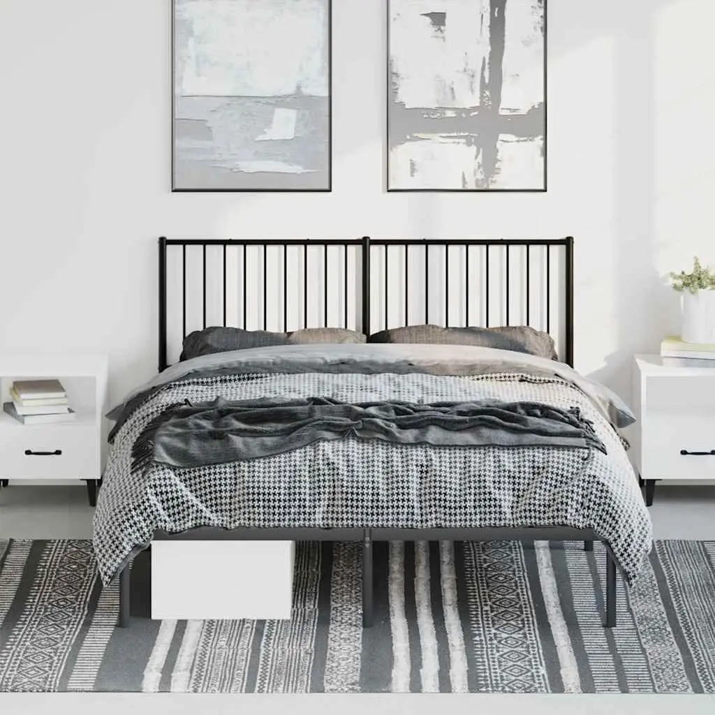 Black Metal Bed Frame Queen Size 150x200cm