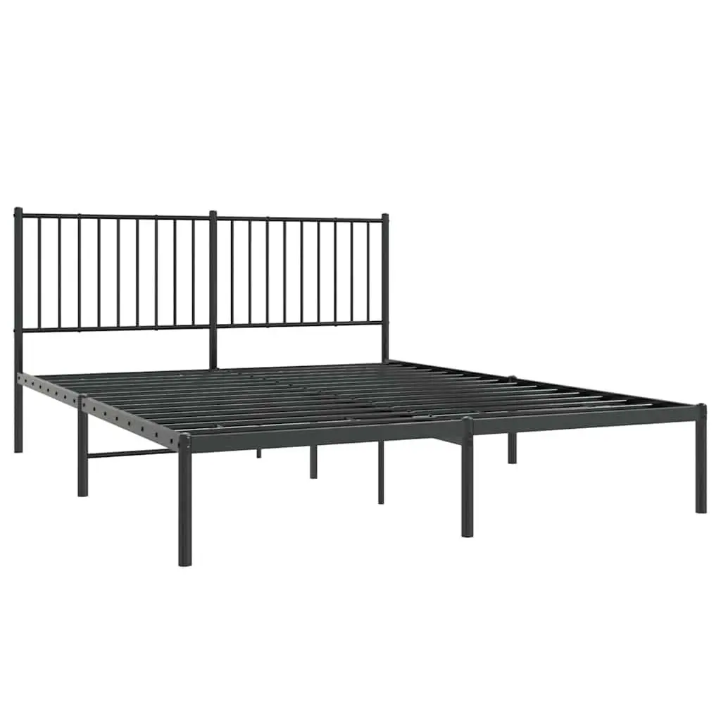 Black Metal Bed Frame Queen Size 150x200cm