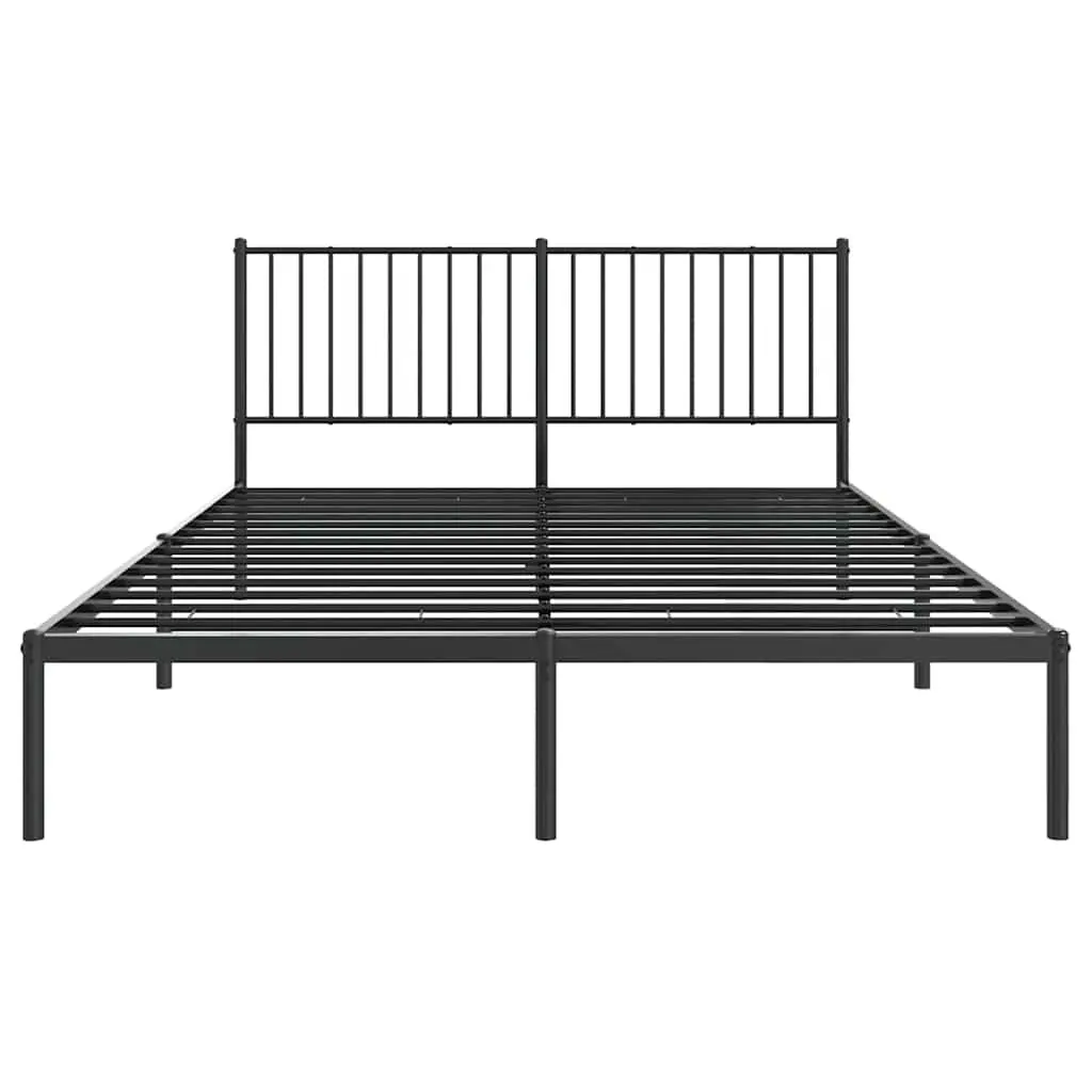 Black Metal Bed Frame Queen Size 150x200cm