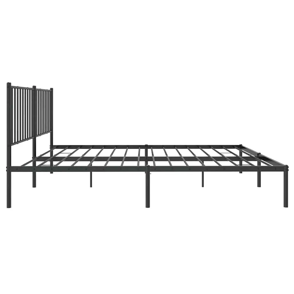 Black Metal Bed Frame Queen Size 150x200cm