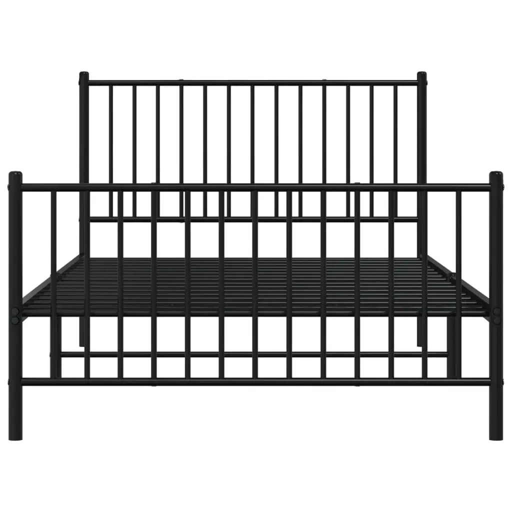 Metal Bed Frame King Single 107x203 cm in Black