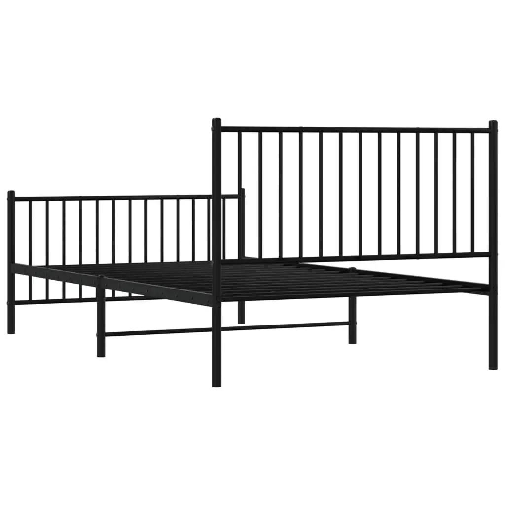 Metal Bed Frame King Single 107x203 cm in Black