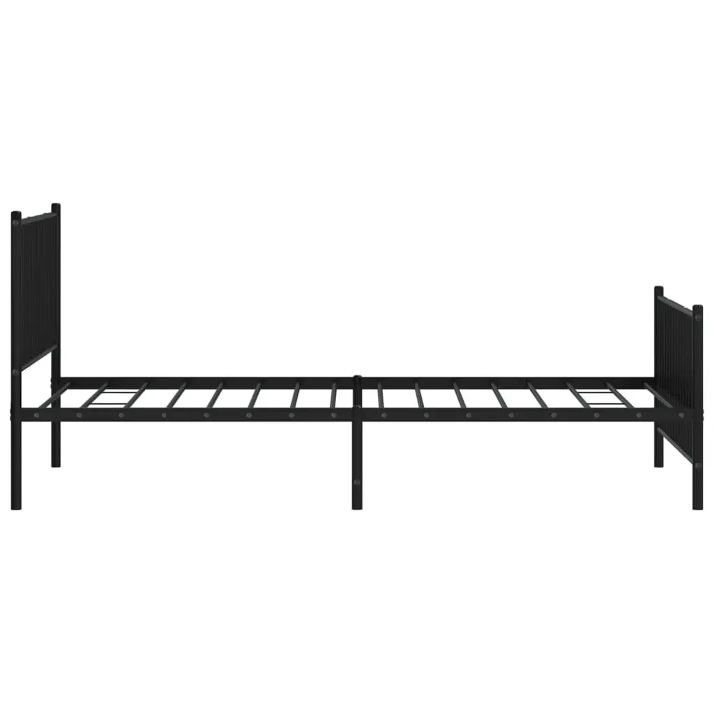 Metal Bed Frame King Single 107x203 cm in Black