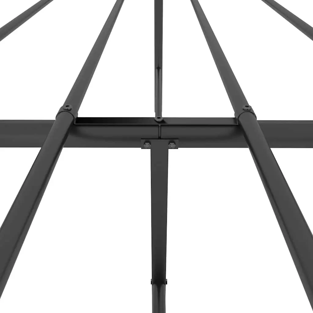 Black Steel Queen Bed Frame 135x190 cm