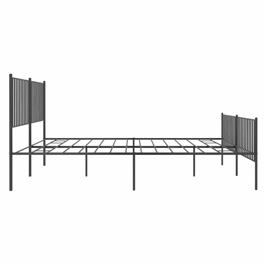 King Size Metal Bed Frame with Headboard and Footboard