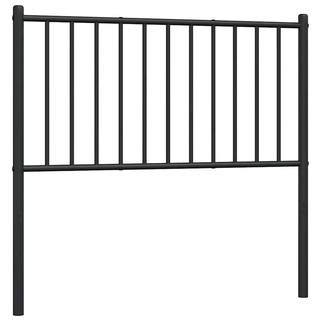 Metal Headboard Black 90cm Powder-coated Steel Bed Header Bedroom Furniture