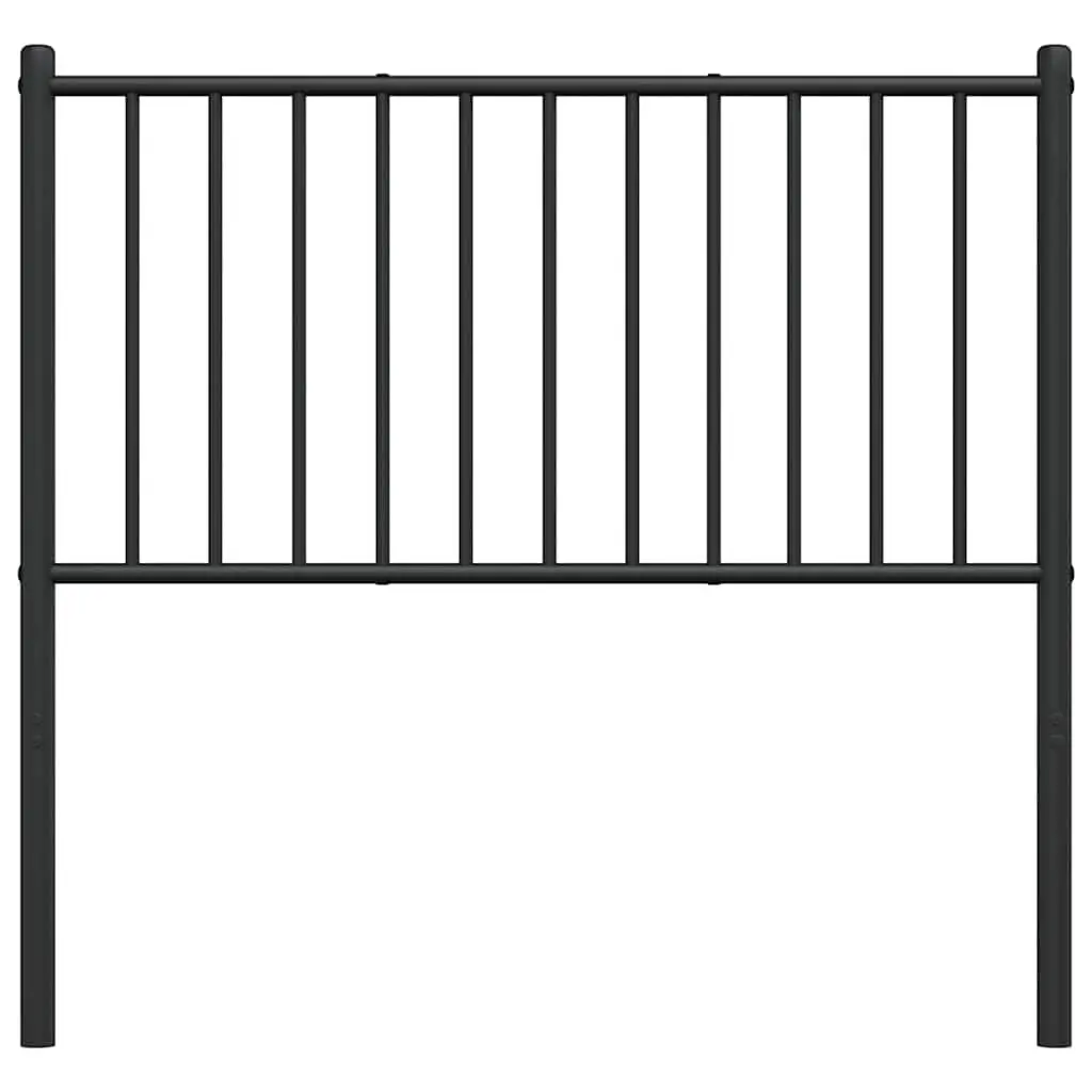 Metal Headboard Black 90cm Powder-coated Steel Bed Header Bedroom Furniture