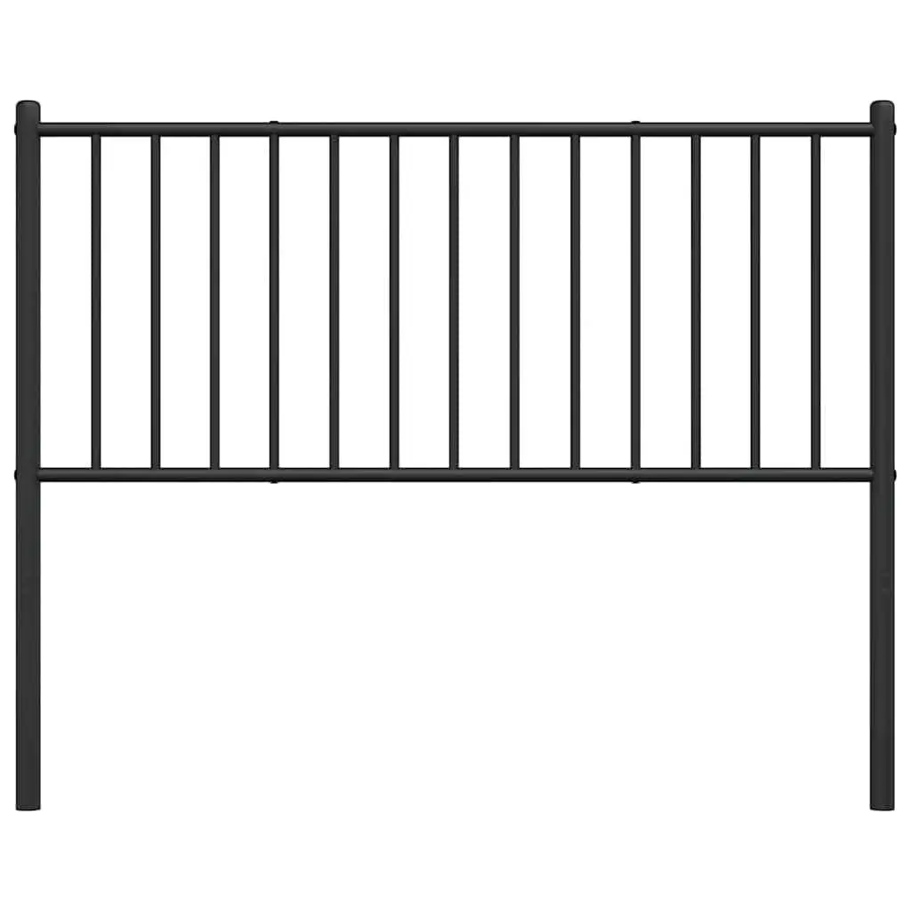 Metal Headboard Black 107cm Powder Coated Steel Frame