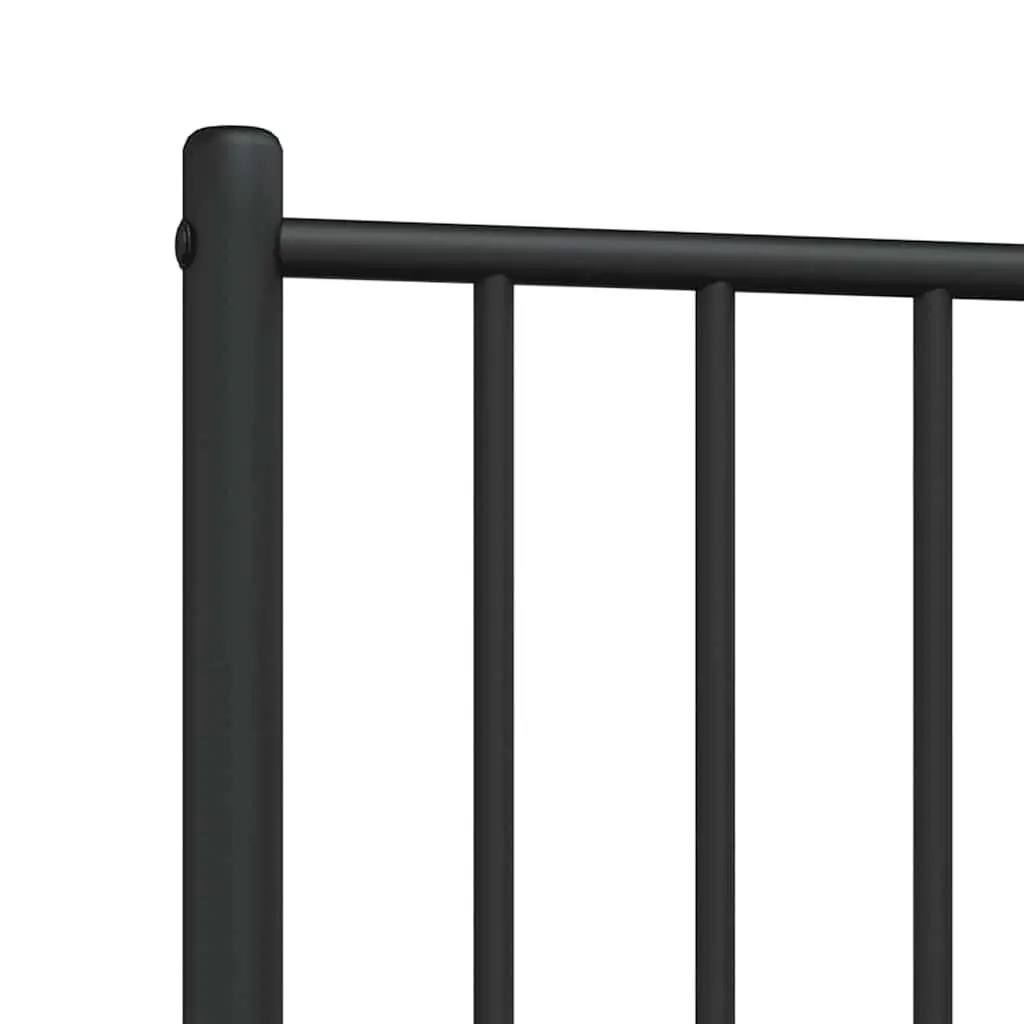 Metal Headboard Black 107cm Powder Coated Steel Frame
