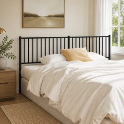 Black Metal Headboard 180cm for Enhanced Bedroom Comfort