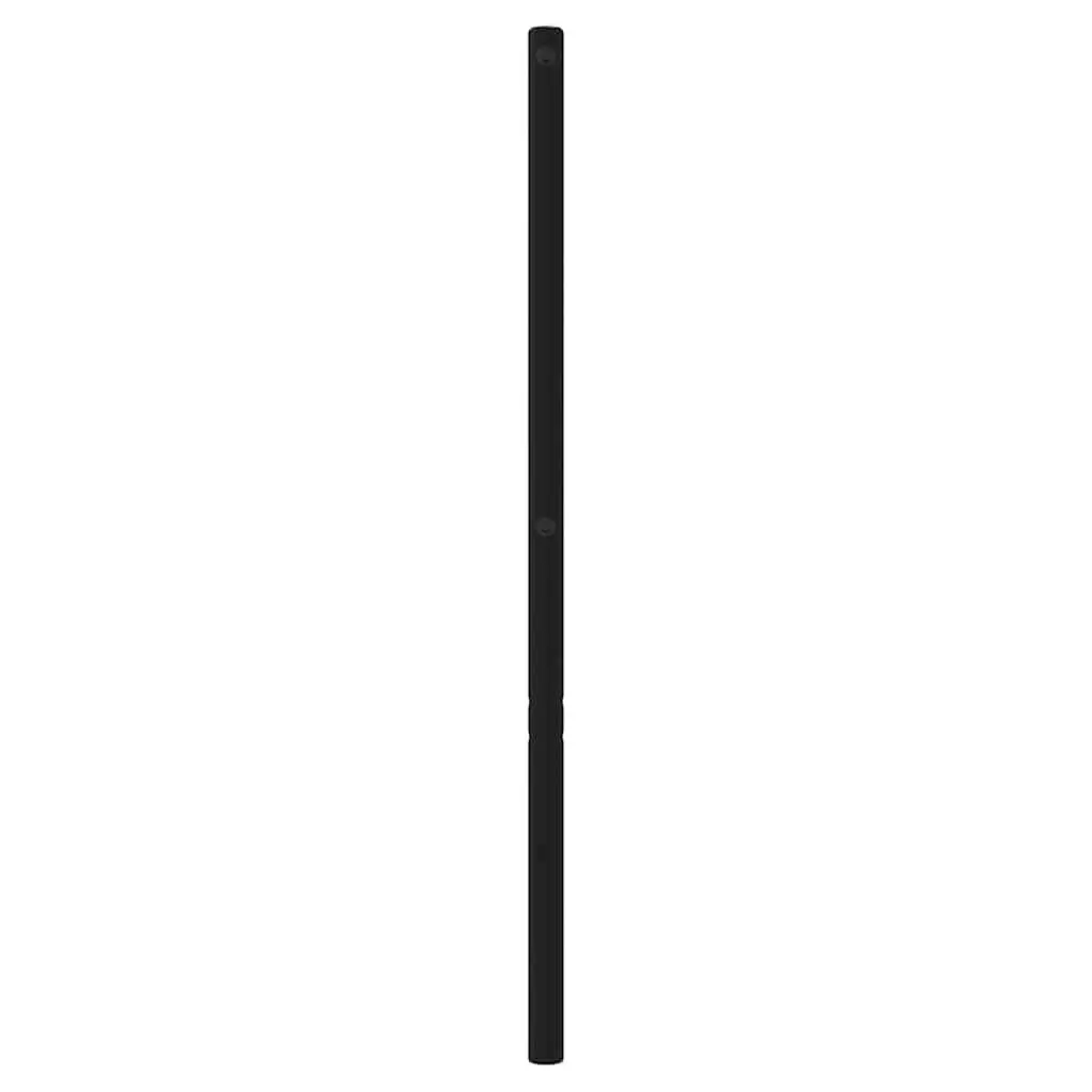 Metal Bed Frame Header Replacement Black 180cm Powder Coated Steel Sturdy Construction