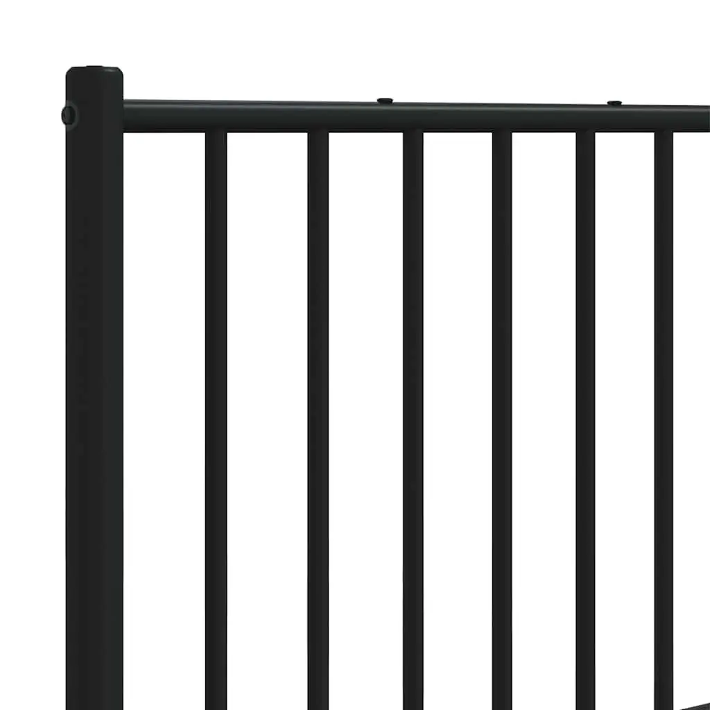 Metal Bed Frame Header Replacement Black 180cm Powder Coated Steel Sturdy Construction