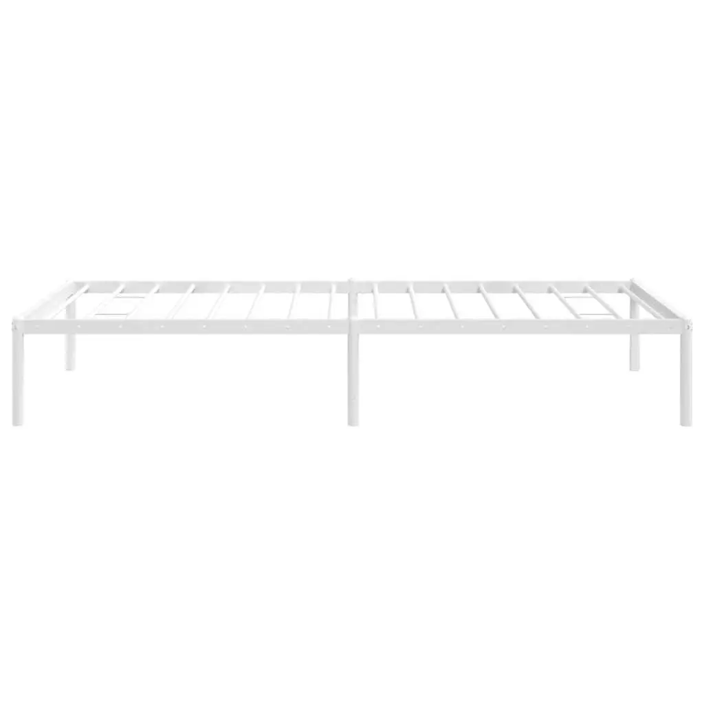 White Steel Bed Frame 90x190 cm