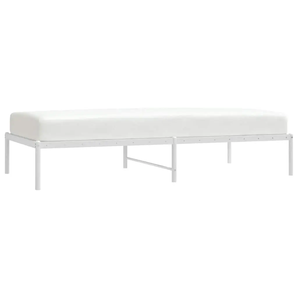 White Steel Bed Frame 90x190 cm