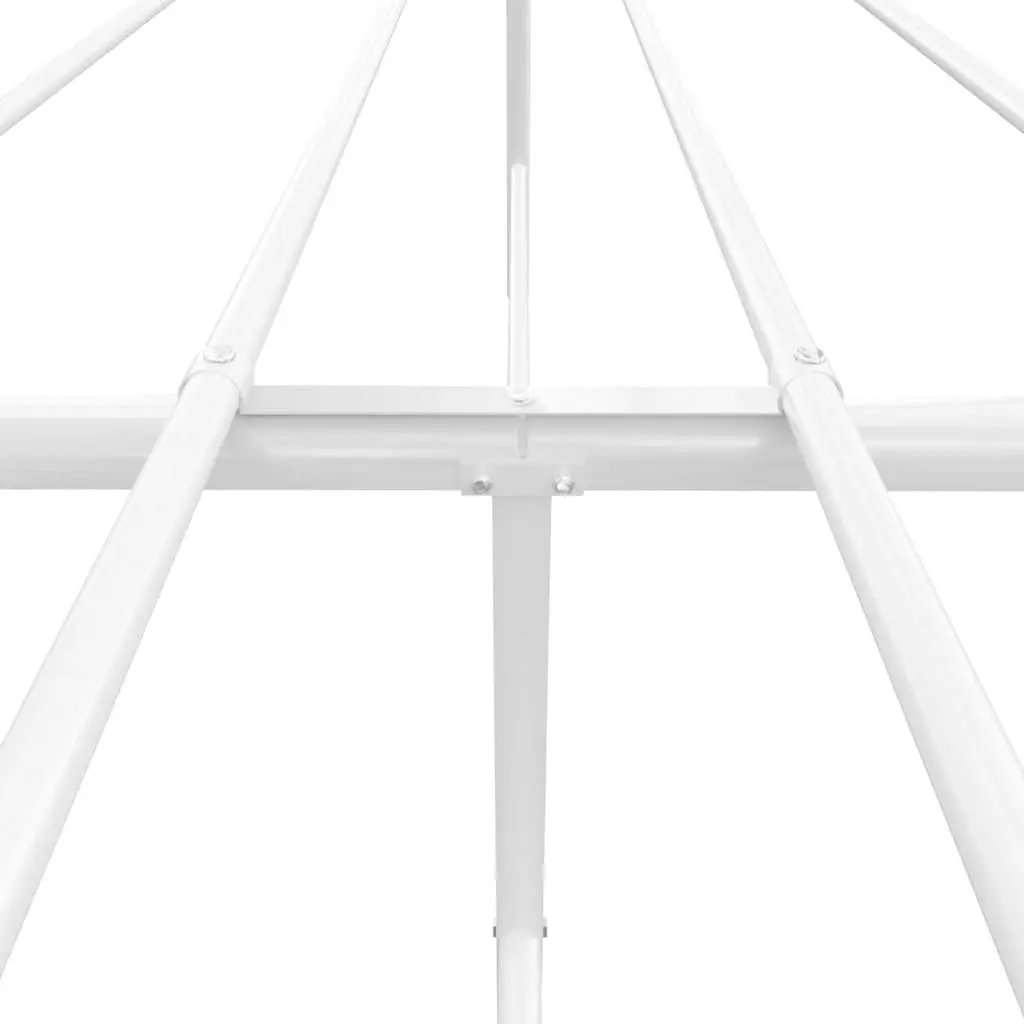 White Metal Bed Frame 150x200 cm with Footboard