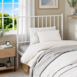 White 90cm Metal Headboard for Stylish Bedrooms