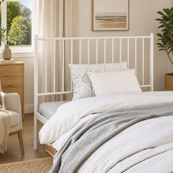 White Metal Headboard 107cm for Cozy Bedrooms
