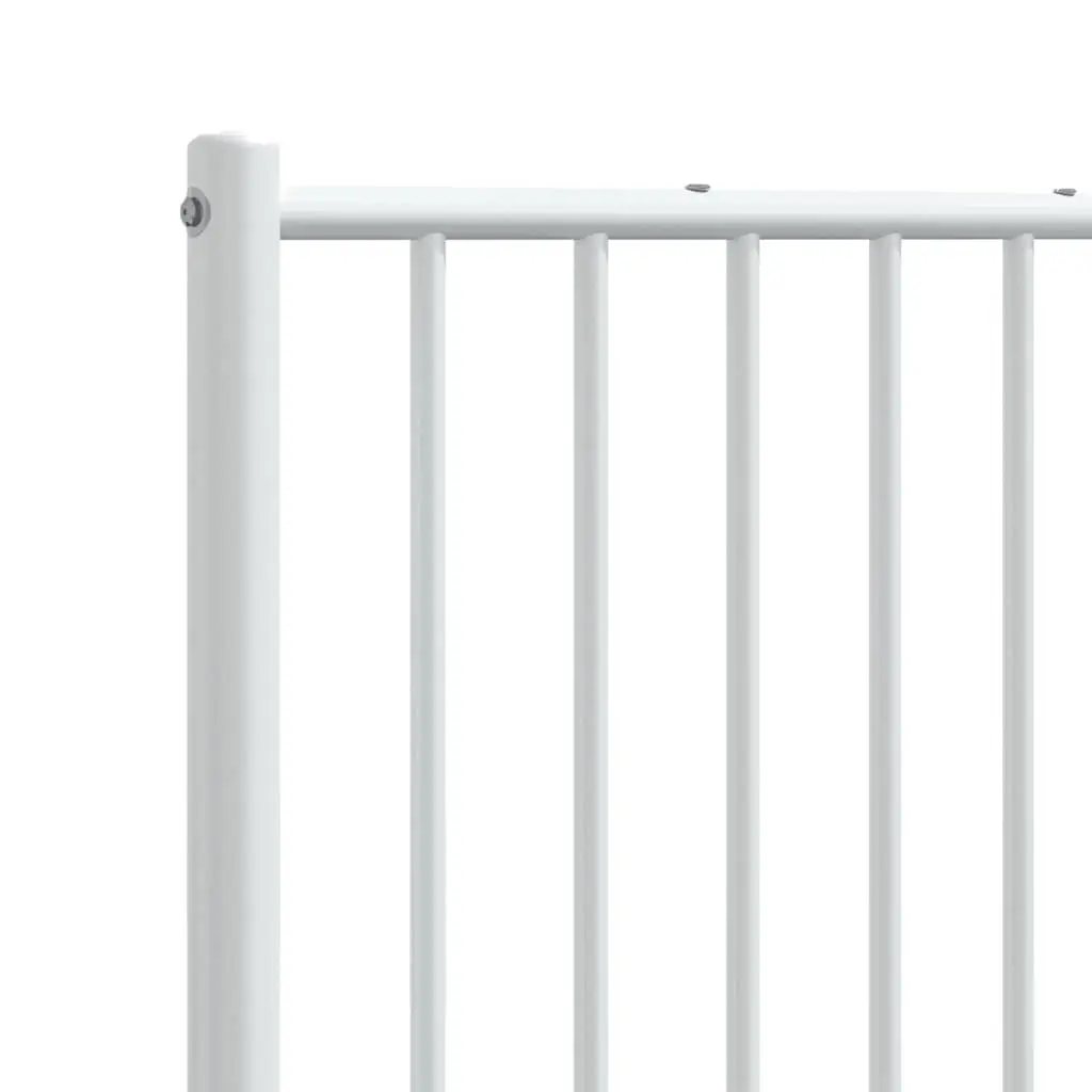 White Metal Bed Headboard 180cm Powder Coated Steel Construction