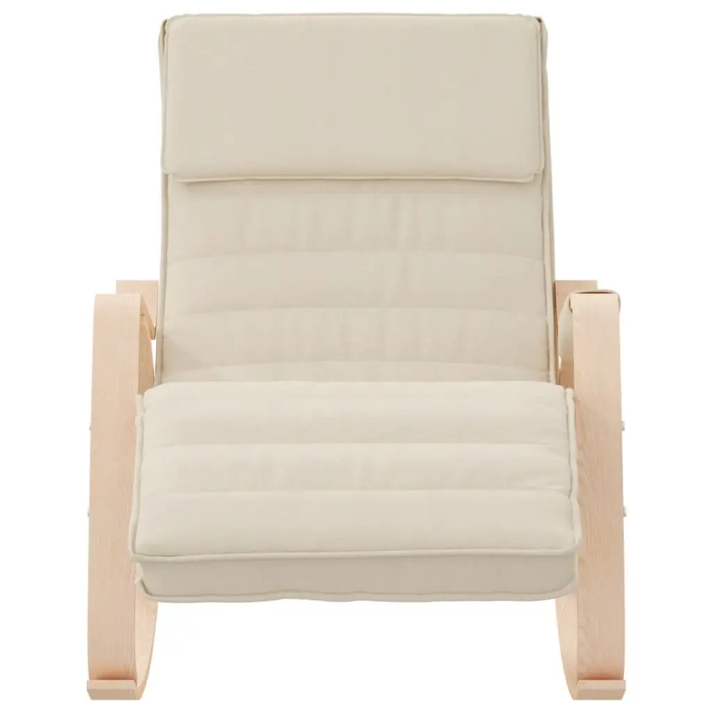 Cream Fabric Rocking Chair for Living Room & Bedroom